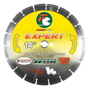 First-Cut EXPERT5000 Diamond Blades – Medium Soft Aggregate | 6″ x .095 / With Skid Plate