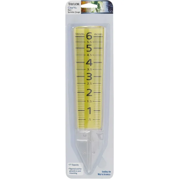 Taylor® ClearVu™ 6˝ Capacity Rain/Sprinkler Gauge