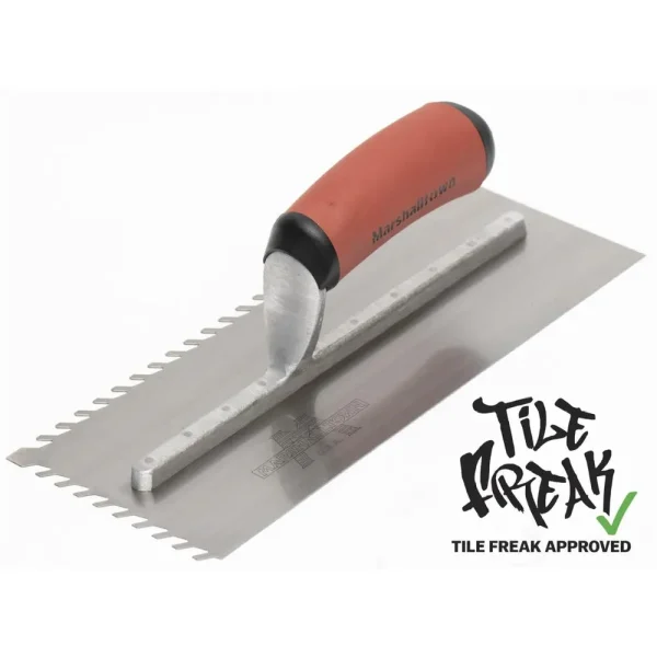 Marshalltown 11″ LayFlat Notched Trowels | 1/4″