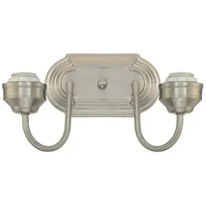 Westinghouse Brushed Nickel 2 Light Indoor Vanity, 11 in