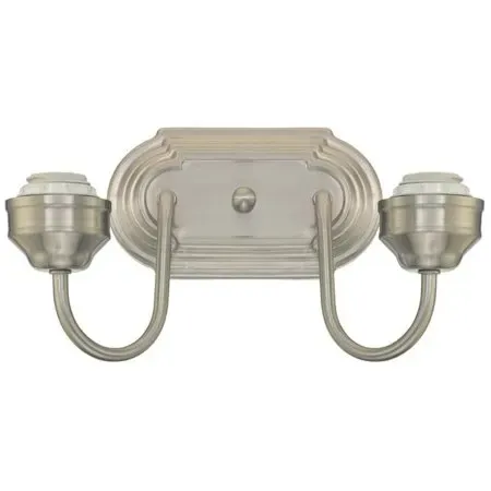 Westinghouse Brushed Nickel 2 Light Indoor Vanity, 11 in