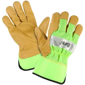 Kinco® Unlined Grain Pigskin High-Visibility Gloves - view 2