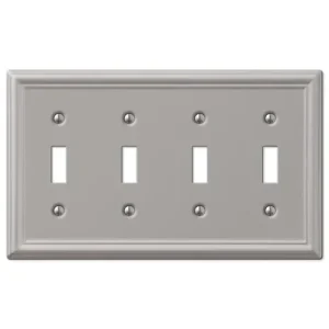Amerelle 4 Toggle Chelsea Stamp Steel Brushed Nickel