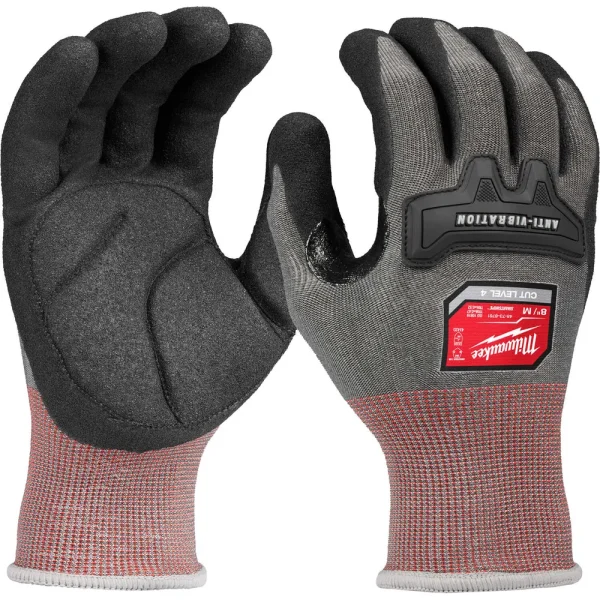 Milwaukee® Anti-Vibration Cut Level 4 Nitrile Dipped Gloves