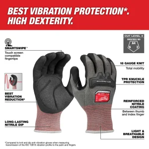 Milwaukee® Anti-Vibration Cut Level 4 Nitrile Dipped Gloves - view 3