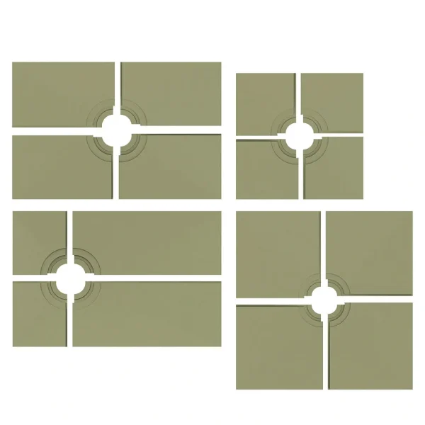 Laticrete Hydro Ban Modular Pre-Sloped Shower Pan | 38″ x 38″ Center Drain Pan