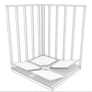 Laticrete Hydro Ban Modular Pre-Sloped Shower Pan | 38″ x 38″ Center Drain Pan - view 3