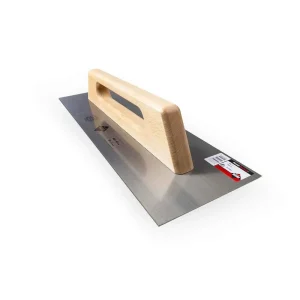 Rubi 19″ Closed Wooden Handle Trowel | 1/4″ x 1/4″ - view 2