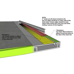 Hydro-Blok IN-Sight Trim kit for Linear Drains | 1/4″ - view 3