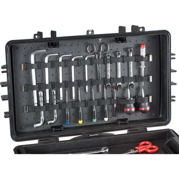 Top Lid Tool Panel For Mobile Tool Chests With Customizable Bands