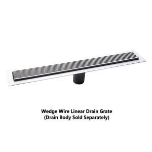 Laticrete Hydro Ban Linear Drain Grates | Offset Oval Brushed Stainless Steel / 24″ - view 2