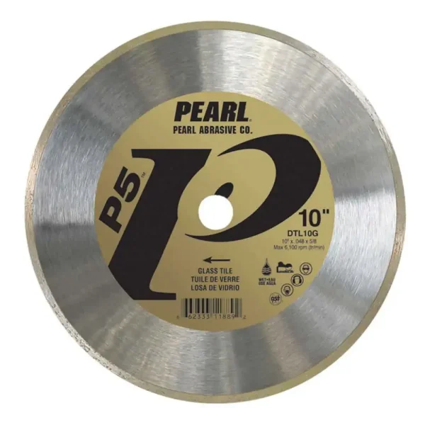 Pearl Abrasive P5™ Diamond Blades for Glass | 10″