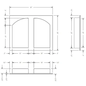 Hydro-Blok Recessed Niches | 16″ x 16″ - view 3