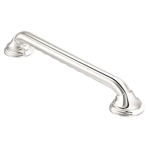 Moen Chrome Designer Grab Bar with Finger Notches, 24 in
