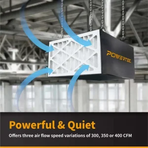 POWERTEC Remote Controlled 3-Speed Air Filtration System - view 3