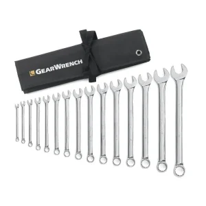 15 Piece 12 Point Long Pattern Combination SAE Wrench Set
