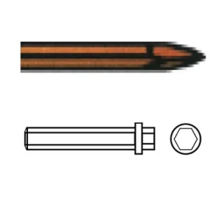 Brunner and Lay- Moil Point 1-1/4″ Hex 14″ Long