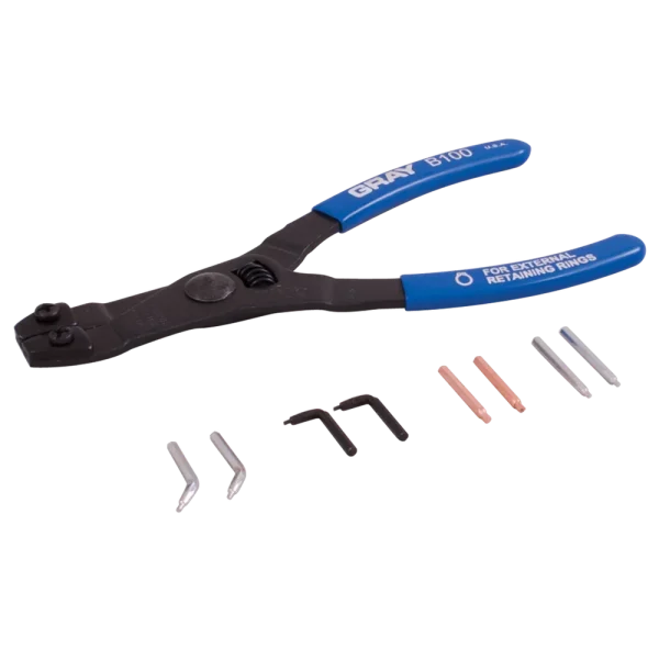 Internal and External Retaining Ring Pliers with Replaceable Tips