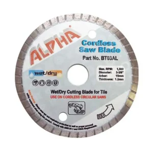 Alpha Cordless Diamond Saw Blade