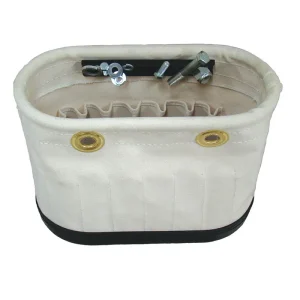 Buckingham 15-Pocket Oval Canvas Bucket with Hooks – 14” x 6.5” - view 2