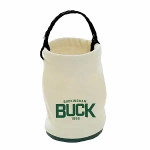 Buckingham Mini Canvas Tool Bucket with Pockets – 7” x 5”
