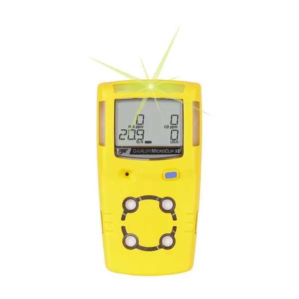 BW Technologies MicroClip XL 4-Gas Detector – O2, LEL, H2S, CO