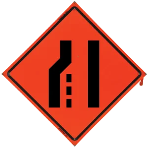 MERGE RIGHT SYMBOL Sign- Vinyl, Non-Reflective