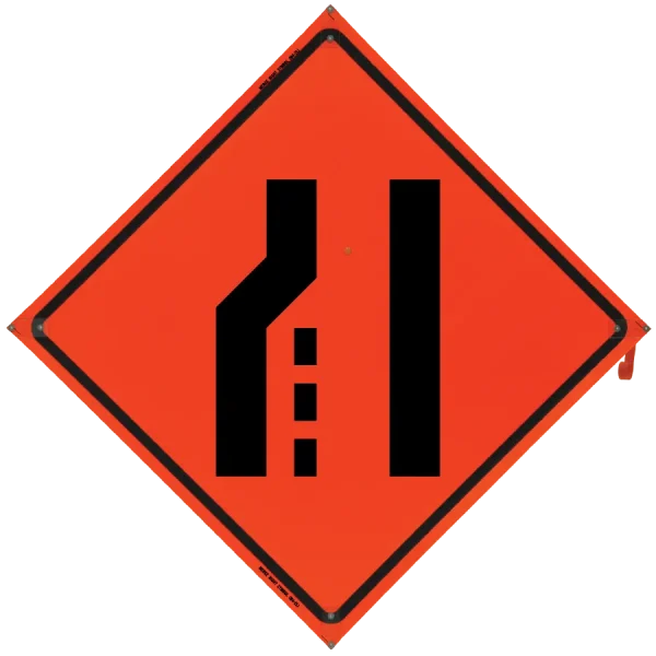 MERGE RIGHT SYMBOL Sign- Vinyl, Non-Reflective