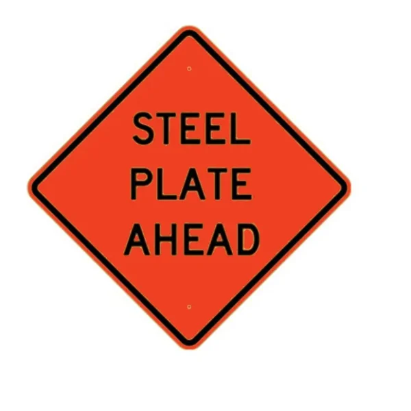 STEEL PLATE AHEAD Vinyl NF Ora – B NV4848SPAOC