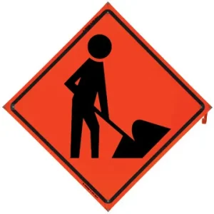 WORKER SYMBOL Sign- Vinyl, Non-Reflective