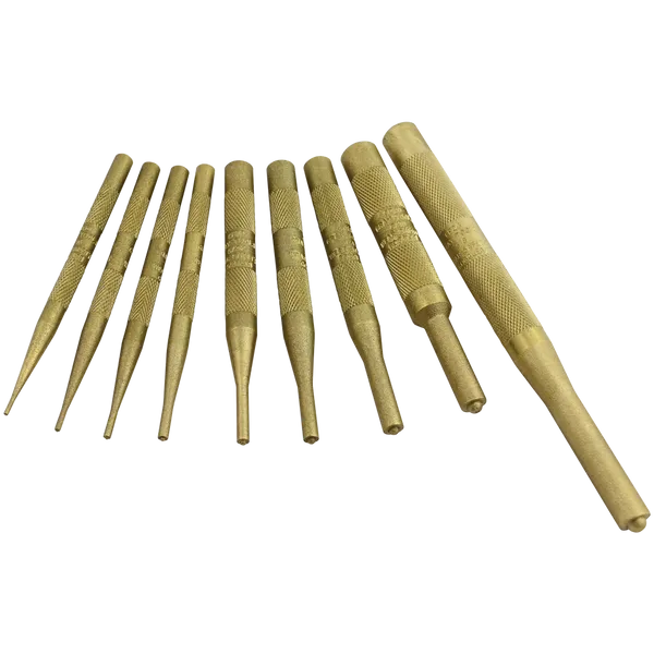 9 Piece Brass Pilot Punch Set