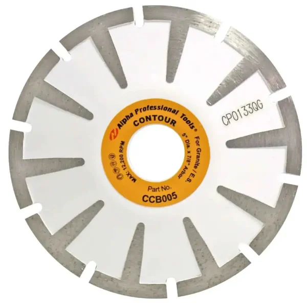 Alpha Tools 5″ Contour Blade for Granite and Engineered Stone