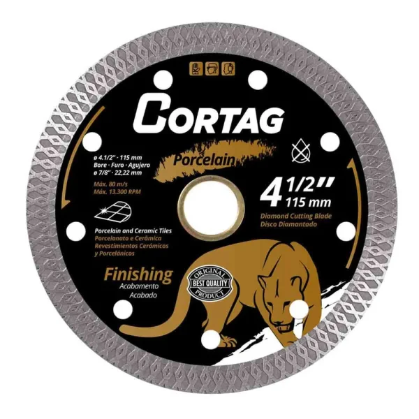 Cortag Porcelain Finish Diamond Turbo Blade | 4-1/2″