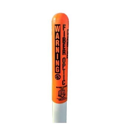 Orange 6′ PolyDome Warning Marker for Buried Fiber Optic Cable