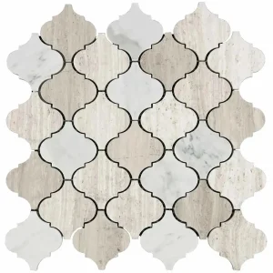 Interceramic Contemporary Marble Blend 2″ x 2″ Lantern Polished Mosaic 12″ x 12″ Sheet