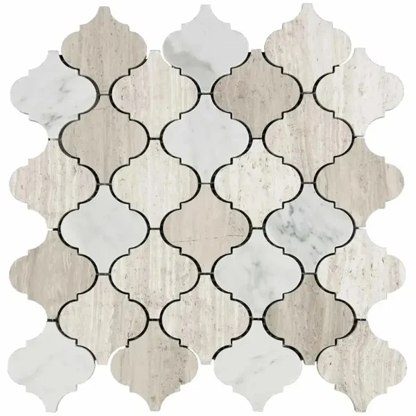 Interceramic Contemporary Marble Blend 2″ x 2″ Lantern Polished Mosaic 12″ x 12″ Sheet