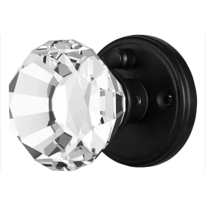 Balin Designs Crystal Door Knob | Passage / Single / Black