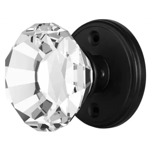 Balin Designs Crystal Door Knob | Passage / Single / Black - view 2