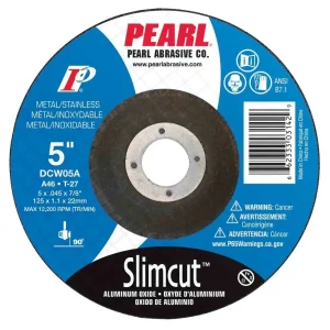 Pearl SlimCut Aluminum Oxide Thin Cut-Off Wheel – 5″