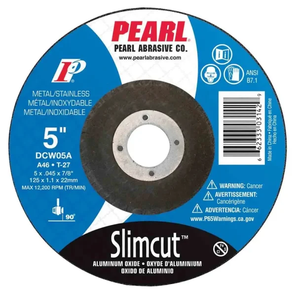 Pearl SlimCut Aluminum Oxide Thin Cut-Off Wheel – 5″