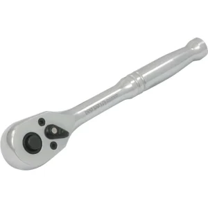 1/4″ Drive 45 Tooth Quick Release Ratchet, Chrome Finish, 5″ Long