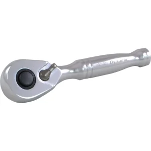 1/4″ Drive Stubby 48 Tooth Ratchet, Chrome Finish, 3.5″ Long