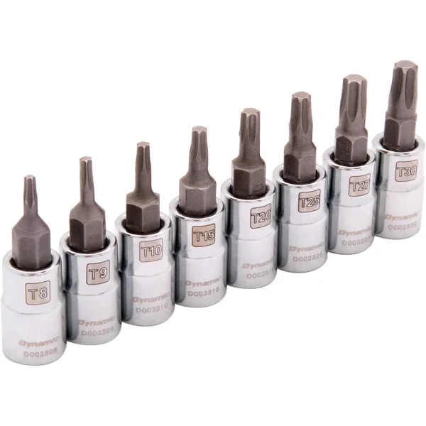 1/4″ Drive 8 Piece Standard, Torx® Socket Set, T8 – T30