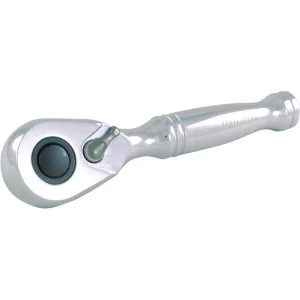 3/8″ Drive 48 Tooth Stubby Ratchet, 4-3/4, Chrome Finish