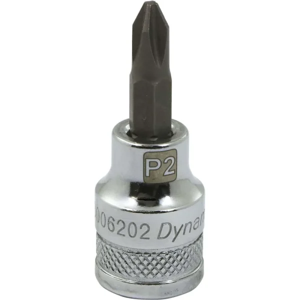 3/8″ Drive Phillips® Head, Ph#1 Standard Length Chrome Bit Socket