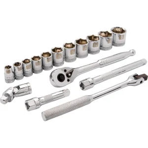 3/8″ Drive 16 Piece 6 Point, Standard SAE Socket Set, 3/8″ – 1