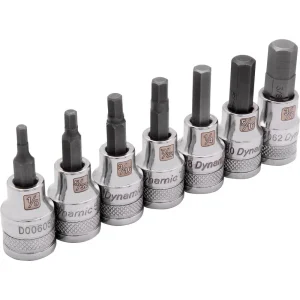 3/8″ Drive 7 Piece SAE, Standard Length, Hex Socket Set, 1/8″ – 3/8″‘