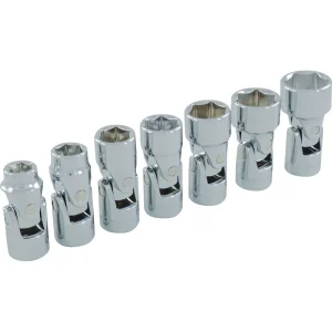 3/8″ Drive 7 Piece 6 Point SAE, Universal Joint Socket Set, 3/8″ – 3/4″