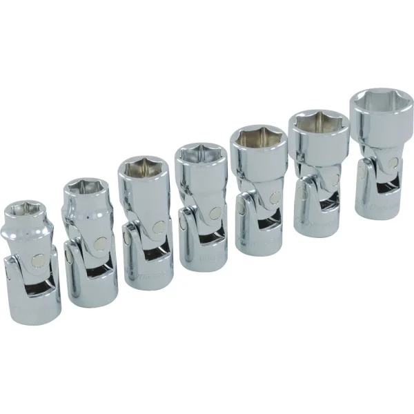 3/8″ Drive 7 Piece 6 Point SAE, Universal Joint Socket Set, 3/8″ – 3/4″
