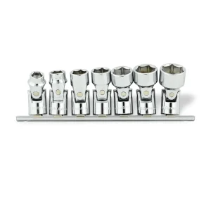 3/8″ Drive 7 Piece 6 Point SAE, Universal Joint Socket Set, 3/8″ – 3/4″ - view 2